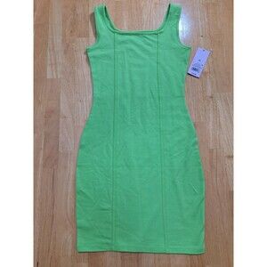 Wild Fable Women's Bodycon Tank Dress Size XS Bright Green Summer Casual NWT